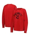 G-iii 4her By Carl Banks Women's Red Cincinnati Reds Comfy Cord Pullover Sweatshirt In Red