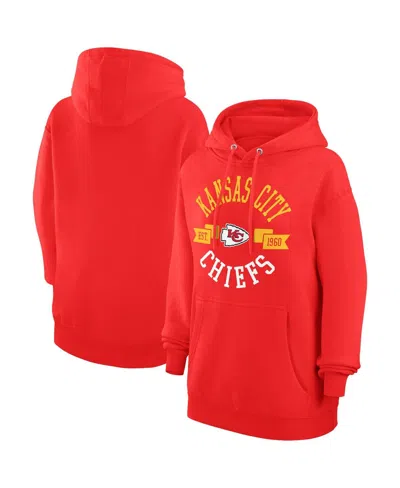 G-iii 4her By Carl Banks Women's Red Kansas City Chiefs City Graphic Team Fleece Pullover Hoodie