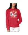 G-iii 4her By Carl Banks Women's Red Kansas City Chiefs Flowers Team Logo Graphic Fleece Pullover Hoodie In Red