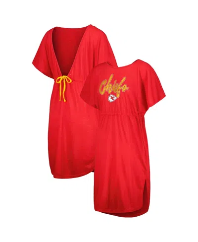 G-iii 4her By Carl Banks Women's Red Kansas City Chiefs Versus Swim Cover-up