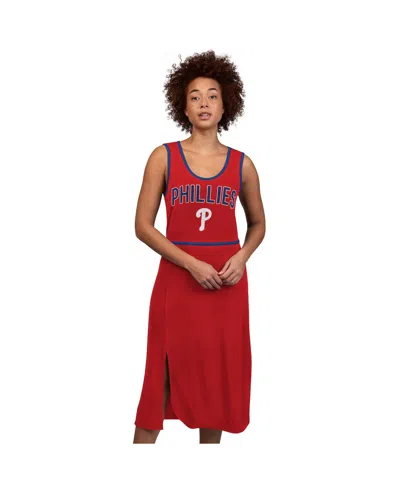 G-iii 4her By Carl Banks Women's Red Philadelphia Phillies Center Field Maxi Dress