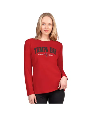 G-iii 4her By Carl Banks Women's Red Tampa Bay Buccaneers Best Play Long Sleeve T-shirt