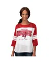G-iii 4her By Carl Banks Women's Red Tampa Bay Buccaneers First Team 3/4-sleeve Mesh T-shirt In Multi