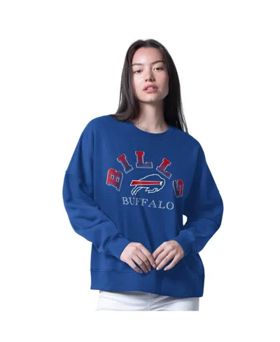 G-iii 4her By Carl Banks Women's Royal Buffalo Bills Oversized Feud Sweatshirt In Blue