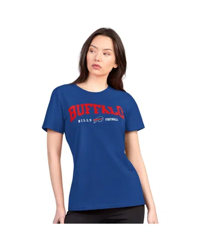 G-iii 4her By Carl Banks Women's Royal Buffalo Bills Super-slim Lightweight Winning Crew T-shirt In Blue