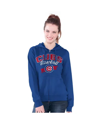 G-iii 4her By Carl Banks Women's Royal Chicago Cubs Wild Cat Full-zip Hoodie