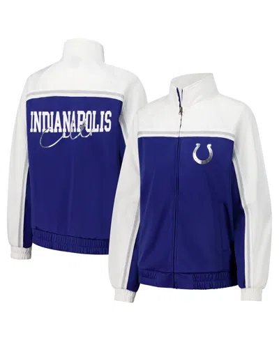 G-iii 4her By Carl Banks Women's Royal Indianapolis Colts Post Game Full-zip Track Jacket In Blue
