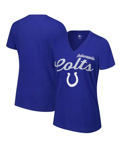 G-iii 4her By Carl Banks Women's Royal Indianapolis Colts Post Season V-neck T-shirt In Blue