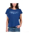 G-iii 4her By Carl Banks Women's Royal Kansas City Royals Crowd Wave T-shirt In Blue