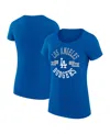 G-iii 4her By Carl Banks Women's Royal Los Angeles Dodgers City Graphic Fitted T-shirt