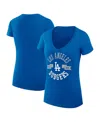 G-iii 4her By Carl Banks Women's Royal Los Angeles Dodgers City Graphic Fitted T-shirt In Blue