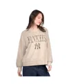 G-iii 4her By Carl Banks Women's Sand New York Mets Oversized Vet Ii Sweatshirt In Neutral