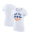 G-iii 4her By Carl Banks Women's White New York Mets City Graphic Fitted T-shirt In White