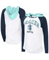 G-iii 4her By Carl Banks White Seattle Kraken Vip Raglan Long Sleeve Hoodie T-shirt In White