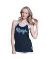 G-iii 4her By Carl Banks Women'sâ Navy Tampa Bay Rays Curveball Racerback Tank Top In Blue