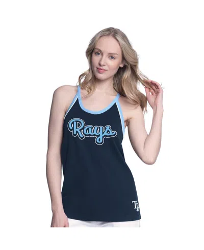 G-iii 4her By Carl Banks Women'sâ Navy Tampa Bay Rays Curveball Racerback Tank Top In Blue