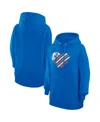 G-iii 4her By Carl Banks Women'sâ Royal New York Mets Heart Fleece Pullover Hoodie In Blue