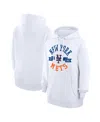 G-iii 4her By Carl Banks Women'sâ White New York Mets City Graphic Pullover Hoodie In White