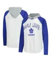 G-iii 4her By Carl Banks Women'sâ White Toronto Maple Leaf's Vip Raglan Long Sleeve Hoodie T-shirt In White