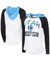 G-iii 4her By Carl Banks Women'sâ White Utah Hockey Club Vip Raglan Long Sleeve Hoodie T-shirt In White
