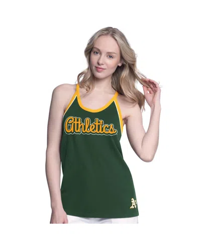G-iii 4her By Carl Banks Women's Green Athletics Curveball Racerback Tank Top