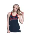 G-iii 4her By Carl Banks Women's Navy Cleveland Guardians Curveball Racerback Tank Top