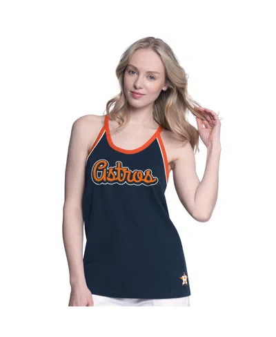 G-iii 4her By Carl Banks Women's Navy Houston Astros Curveball Racerback Tank Top