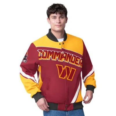 G-iii Extreme Burgundy Washington Commanders Maximum Racing Full-snap Jacket