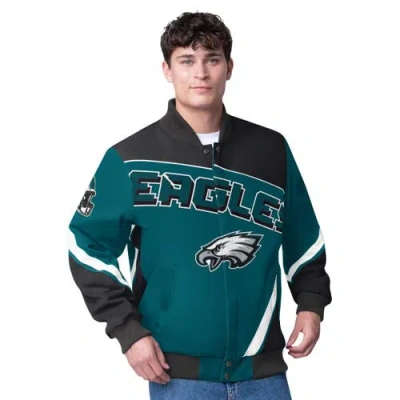 G-iii Extreme Green Philadelphia Eagles Maximum Racing Full-snap Jacket