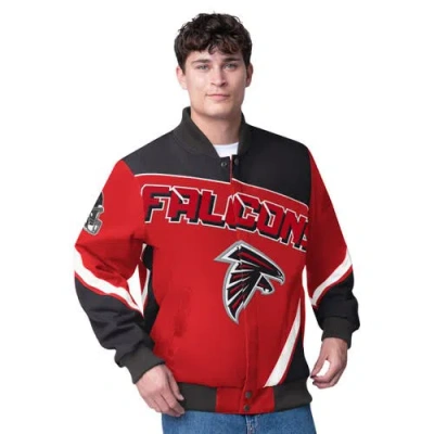 G-iii Extreme Red Atlanta Falcons Maximum Racing Full-snap Jacket