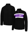 G-iii Sports By Carl Banks Men's Black Lsu Tigers Pinch Runner Half-zip Top In Black