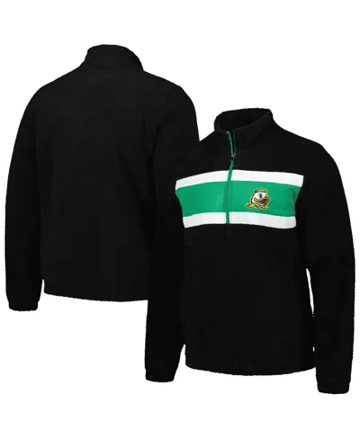 G-iii Sports By Carl Banks Men's Black Oregon Ducks Pinch Runner Half-zip Hoodie