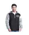 G-iii Sports By Carl Banks Men's Black/silver Los Angeles Kings Lateral Half-zip Hoodie Jacket In Black