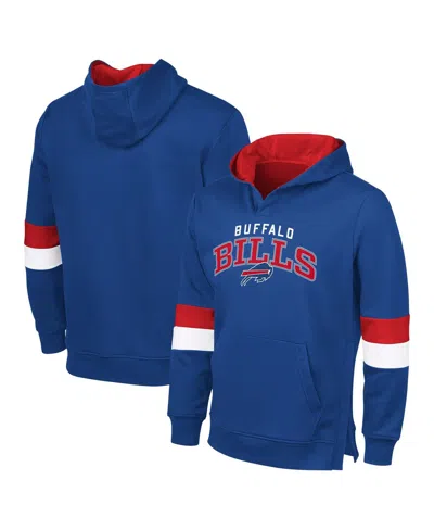 G-iii Sports By Carl Banks Men's Buffalo Bills Adaptive Faceoff Pullover Hoodie In Royal,red