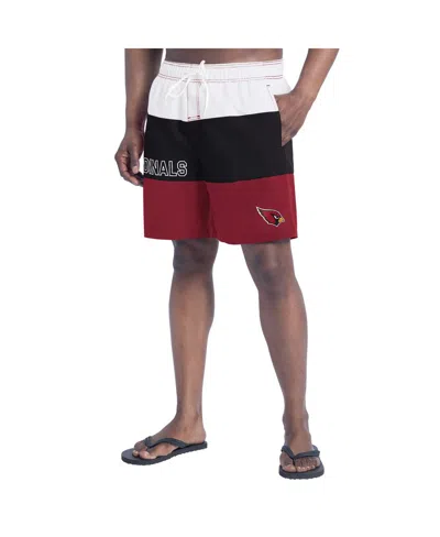 G-iii Sports By Carl Banks Men's Cardinal/black Arizona Cardinals Sunrise Volley Swim Shorts In White
