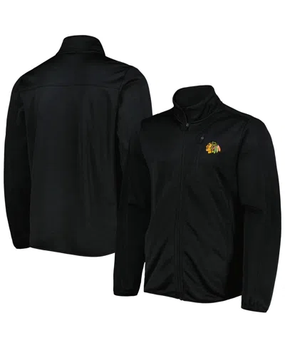 G-iii Sports By Carl Banks Men's  Black Chicago Blackhawks Closer Transitional Full-zip Jacket