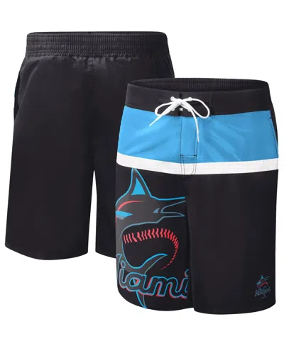 G-iii Sports By Carl Banks Men's  Black Miami Marlins Sea Wind Swim Shorts