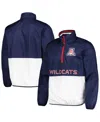 G-iii Sports By Carl Banks Men's  Navy Arizona Wildcats Cornerman Half-zip Top In Navy