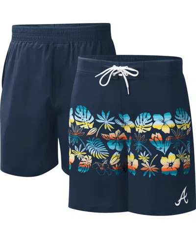 G-iii Sports By Carl Banks Men's  Navy Atlanta Braves Breeze Volley Swim Shorts