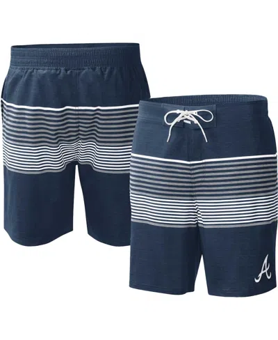 G-iii Sports By Carl Banks Men's  Navy Atlanta Braves Coastline Volley Swim Shorts