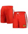 G-iii Sports By Carl Banks Men's  Red Chicago Blackhawks Streamline Volley Swim Trunks In Red