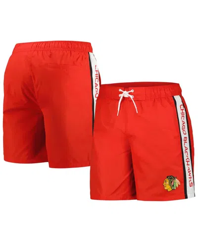 G-iii Sports By Carl Banks Men's  Red Chicago Blackhawks Streamline Volley Swim Trunks