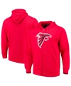 G-III SPORTS BY CARL BANKS MEN'S G-III SPORTS BY CARL BANKS RED DISTRESSED ATLANTA FALCONS PRIMARY LOGO FULL-ZIP HOODIE