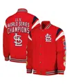 G-iii Sports By Carl Banks Red St. Louis Cardinals Quick Full-snap Varsity Jacket In Red