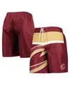 G-iii Sports By Carl Banks Men's  Wine Cleveland Cavaliers Sea Wind Swim Trunks In Wine