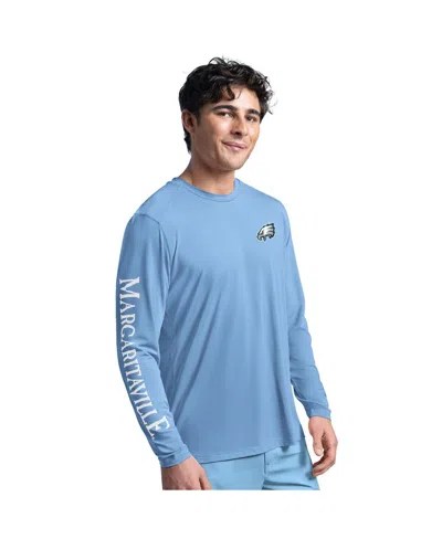 G-iii Sports By Carl Banks Men's Light Blue Philadelphia Eagles Margaritaville Rock Harbor Long Sleeve Rashguard Top