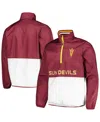 G-iii Sports By Carl Banks Men's Maroon Arizona State Sun Devils Cornerman Half-zip Top In Maroon