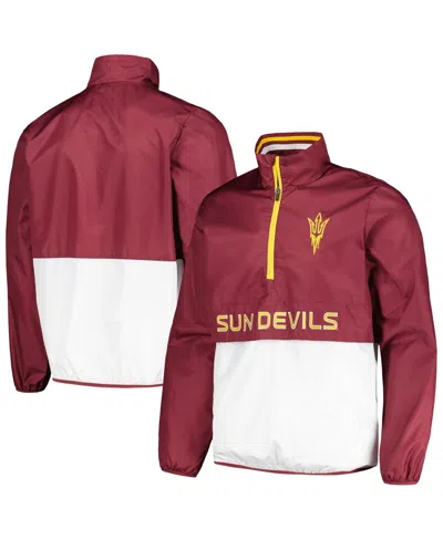 G-iii Sports By Carl Banks Men's Maroon Arizona State Sun Devils Cornerman Half-zip Top