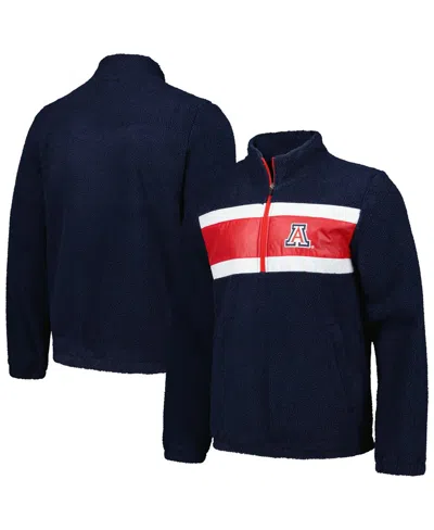 G-iii Sports By Carl Banks Men's Navy Arizona Wildcats Pinch Runner Half-zip Top