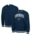 G-iii Sports By Carl Banks Men's Navy Dallas Cowboys Adaptive Blocker Fleece Pullover Sweatshirt In Blue